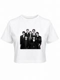Baby tee Bts OT7 fondo rosa blanca
