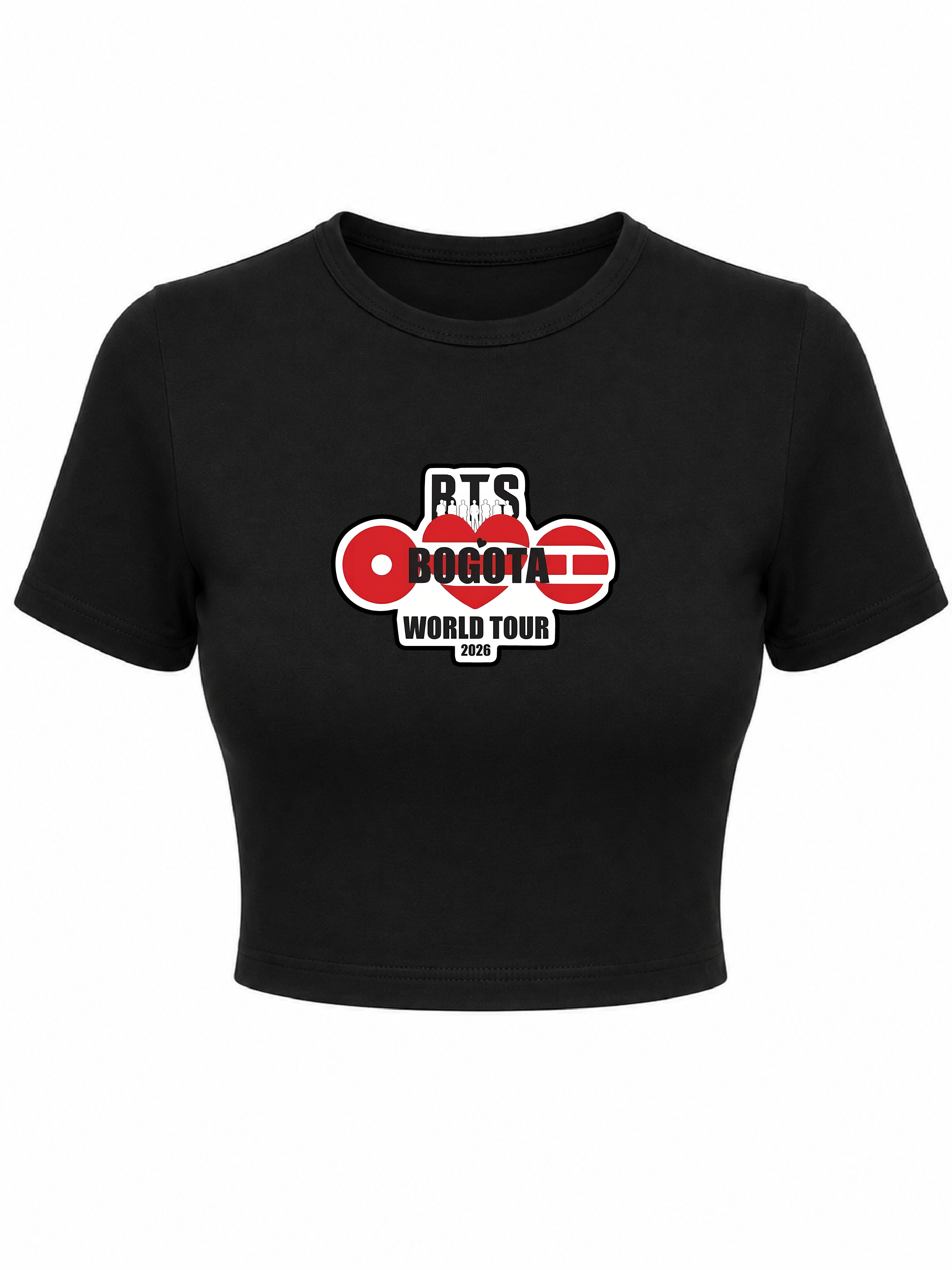 Baby tee Bts Bogota World Tour 2026 negra