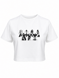 Baby tee Arirang Concept negro camiseta blanca