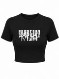 Baby tee Arirang Concept blanco camiseta negra