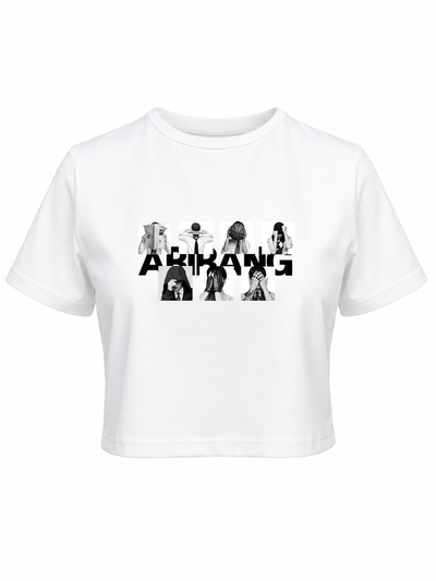 Baby tee Arirang Concept negro camiseta blanca