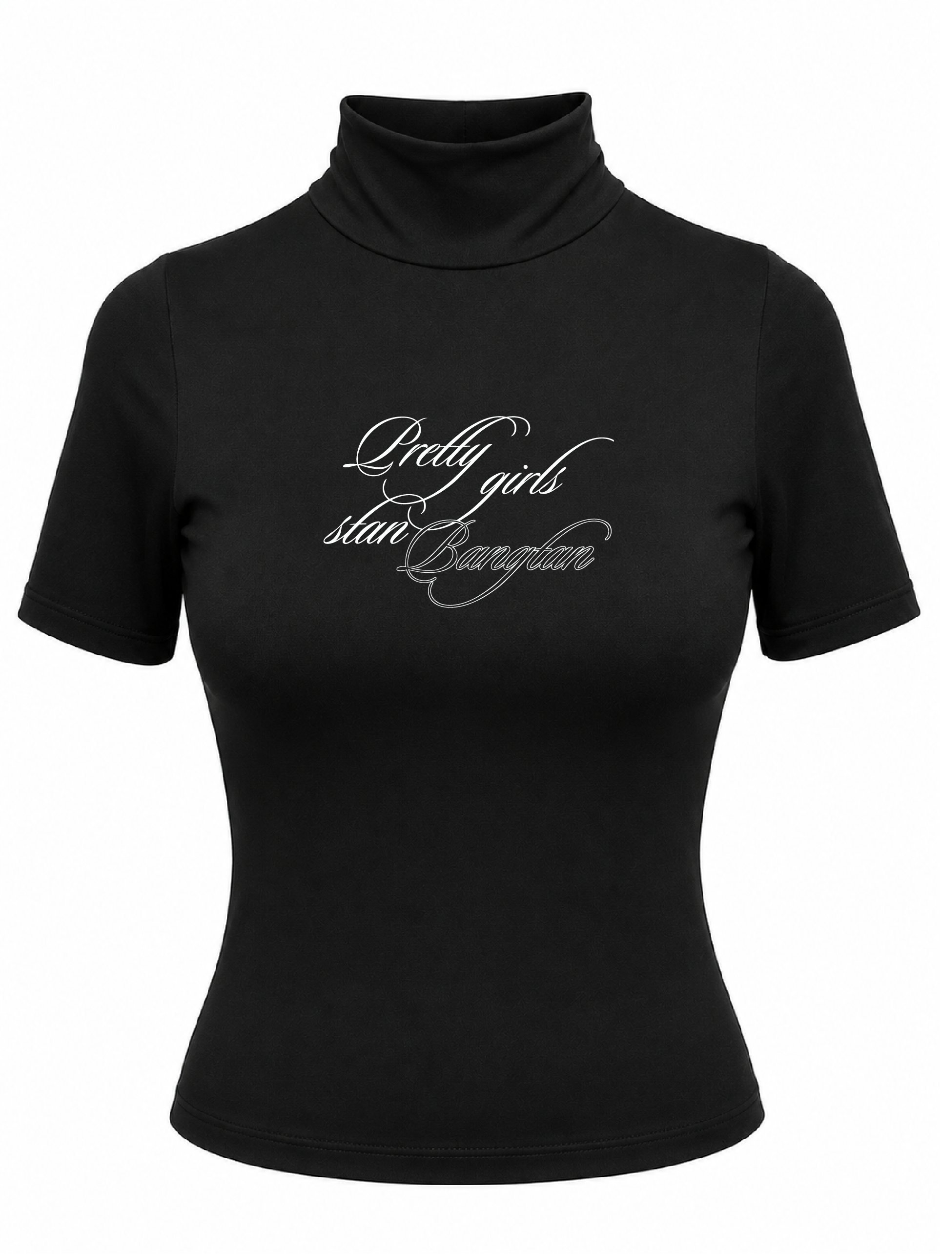 Blusa Cuello Alto Pretty Girls Negra