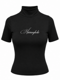 Blusa Cuello Alto Arirangholic Negra