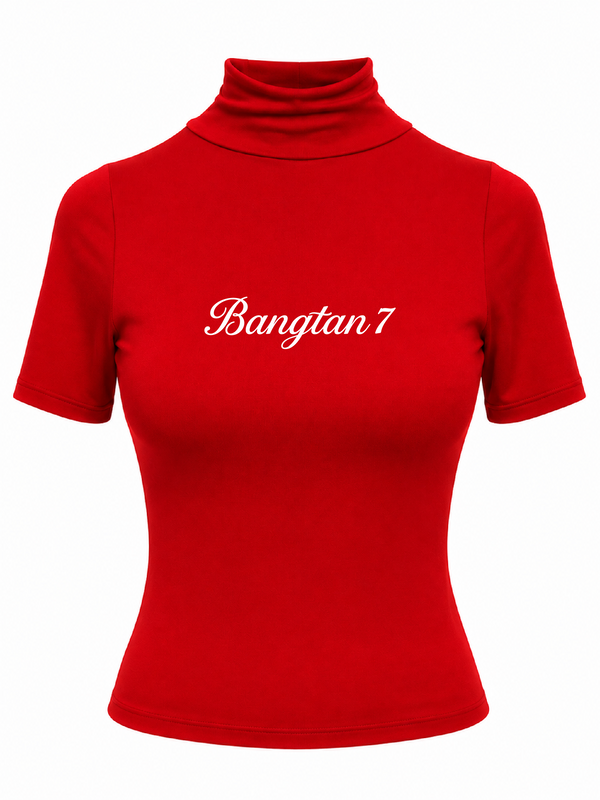 Blusa Cuello Alto Bangtan 7 Roja