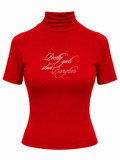 Blusa Cuello Alto Pretty Girls Roja