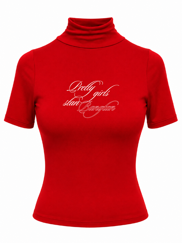 Blusa Cuello Alto Pretty Girls Roja