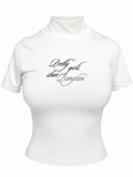 Blusa Cuello Alto Pretty Girls Blanca