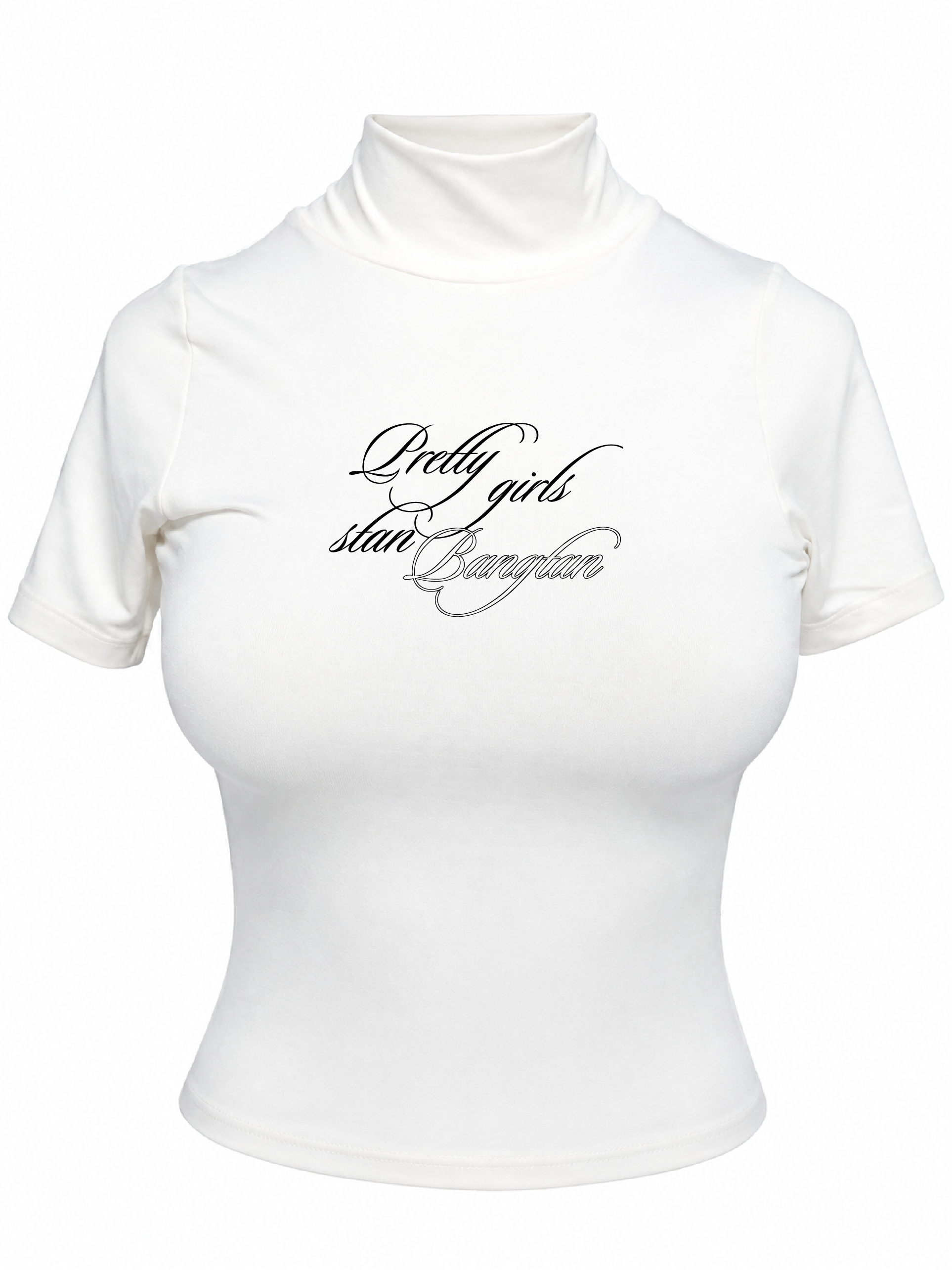 Blusa Cuello Alto Pretty Girls Blanca