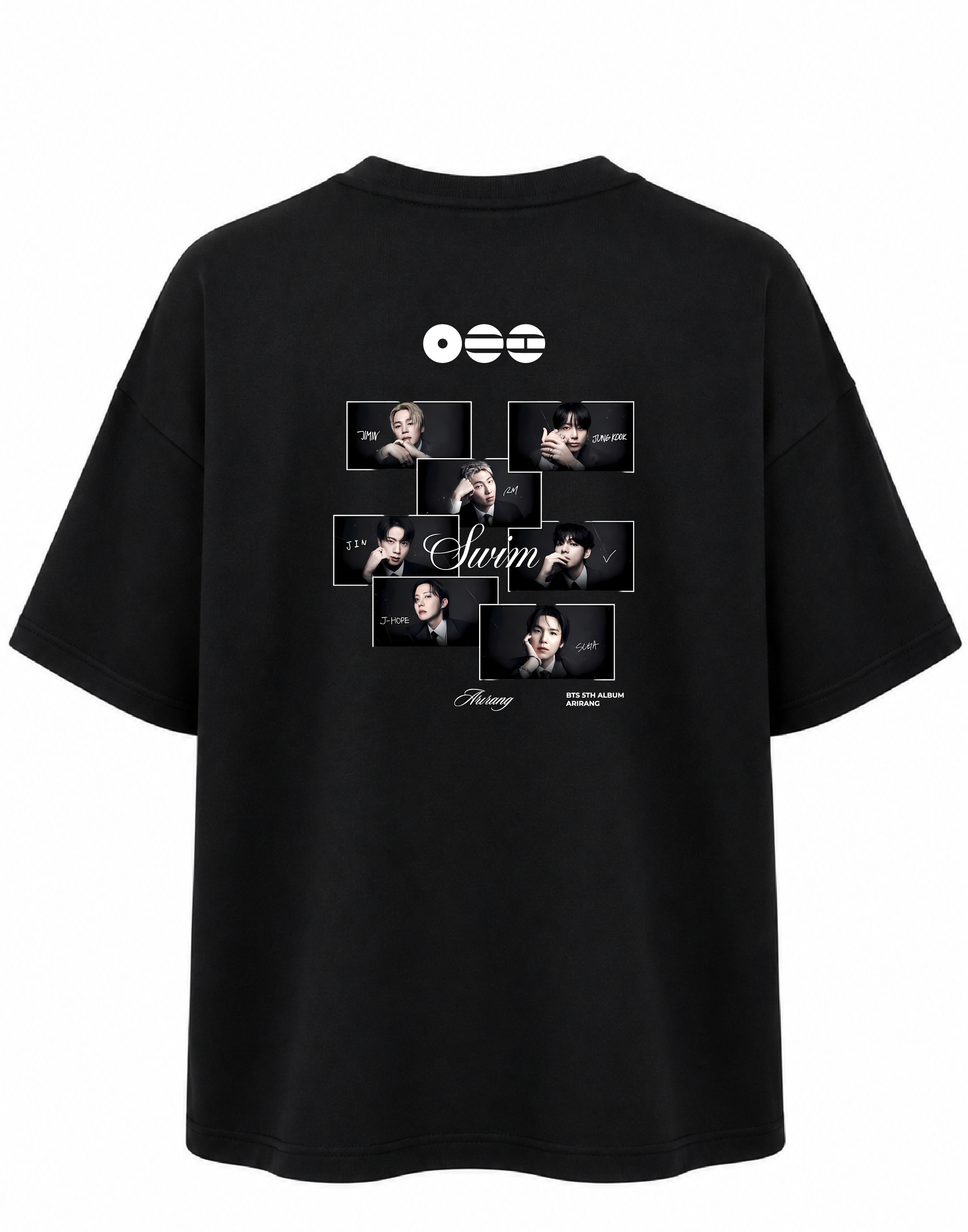 Camiseta Oversize Arirang Colombia World Tour espalda Swim