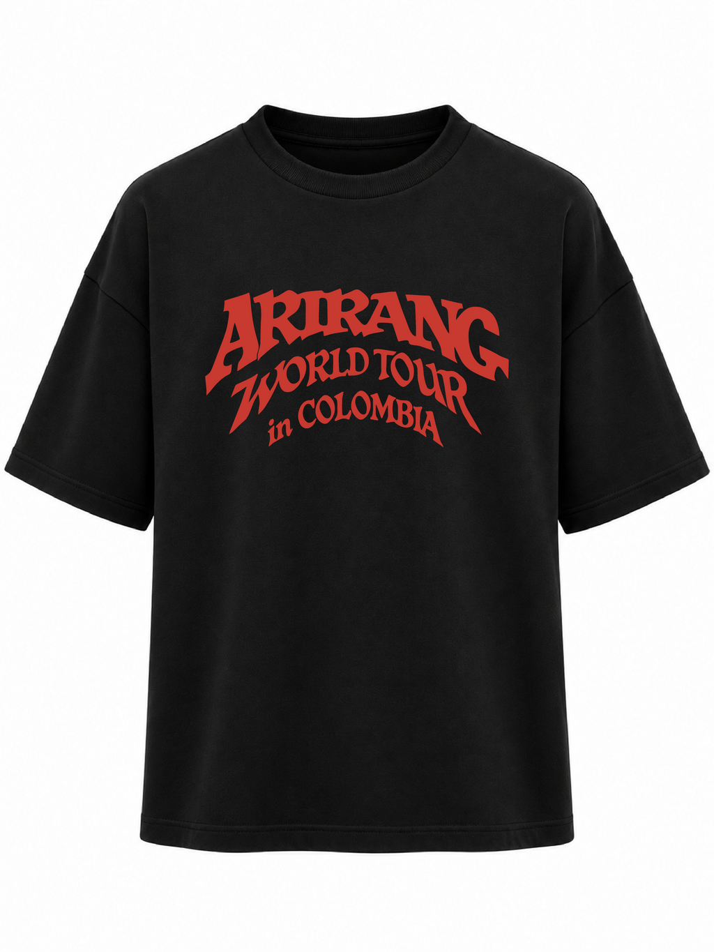 Camiseta Oversize Arirang Colombia World Tour espalda OT7