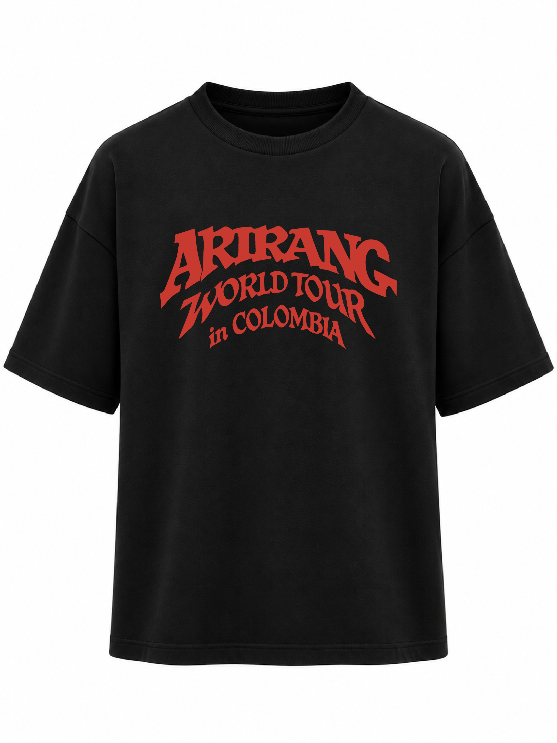 Camiseta Oversize Arirang Colombia World Tour espalda OT7