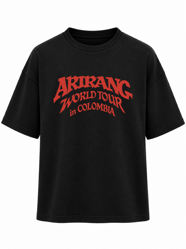 Camiseta Oversize Arirang Colombia World Tour espalda OT7