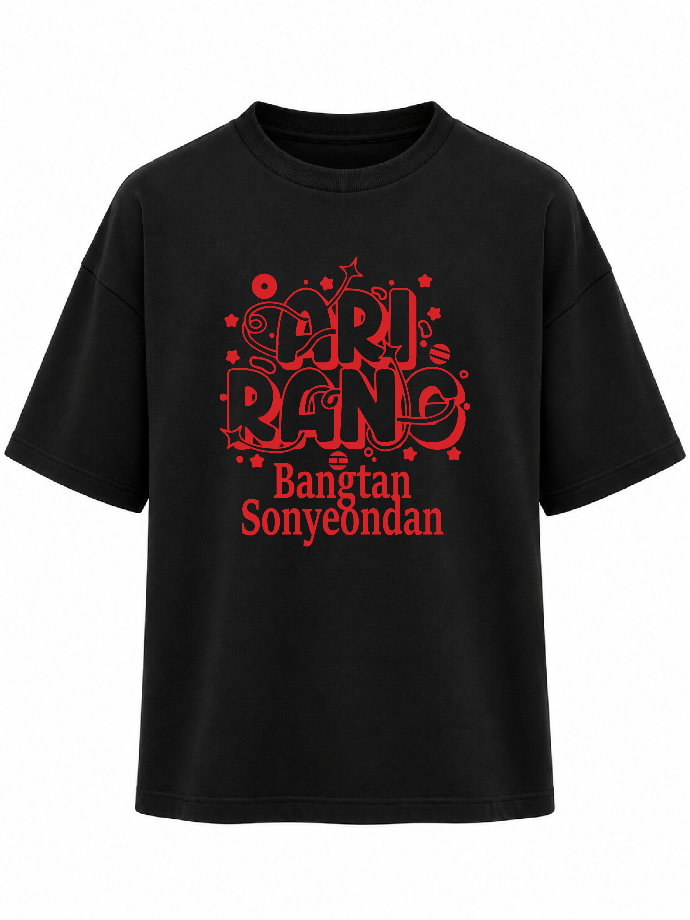 Camiseta Oversize Arirang Lettering Roja