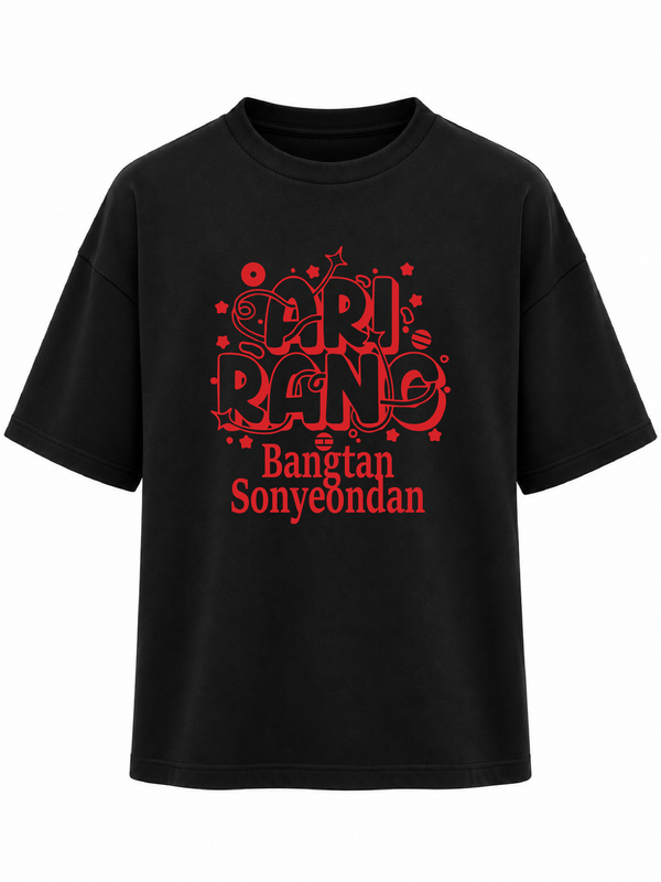 Camiseta Oversize Arirang Lettering Roja