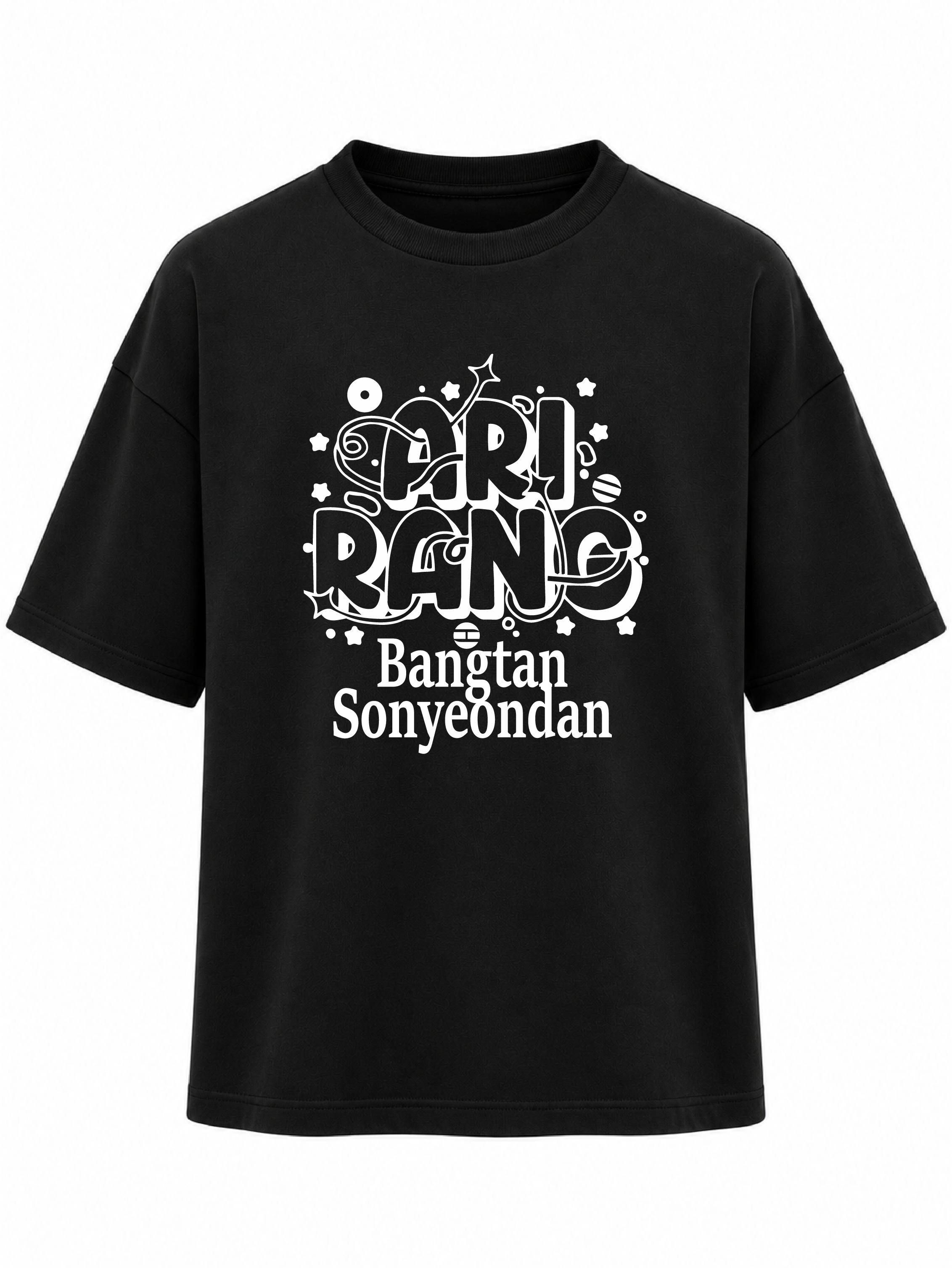 Camiseta Oversize Arirang Lettering Blanca