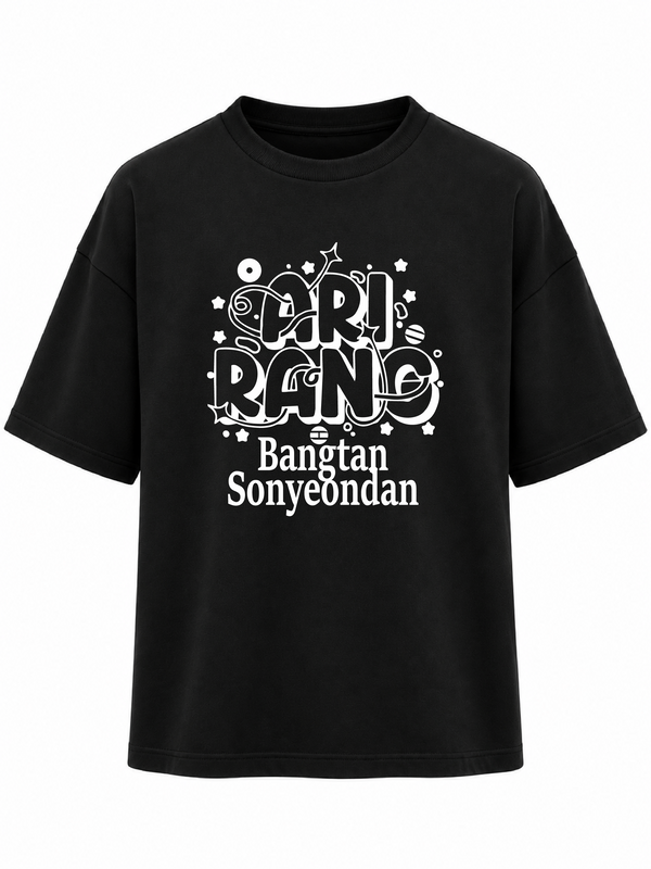 Camiseta Oversize Arirang Lettering Blanca