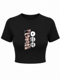 Baby tee Fragmento Arirang blanco camiseta negra
