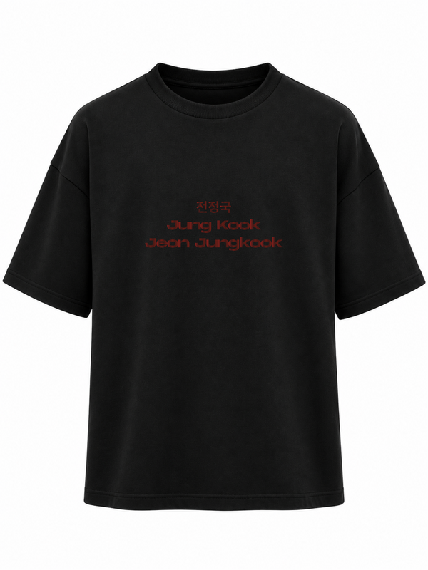 Camiseta Oversize JUNGKOOK METALIZADO