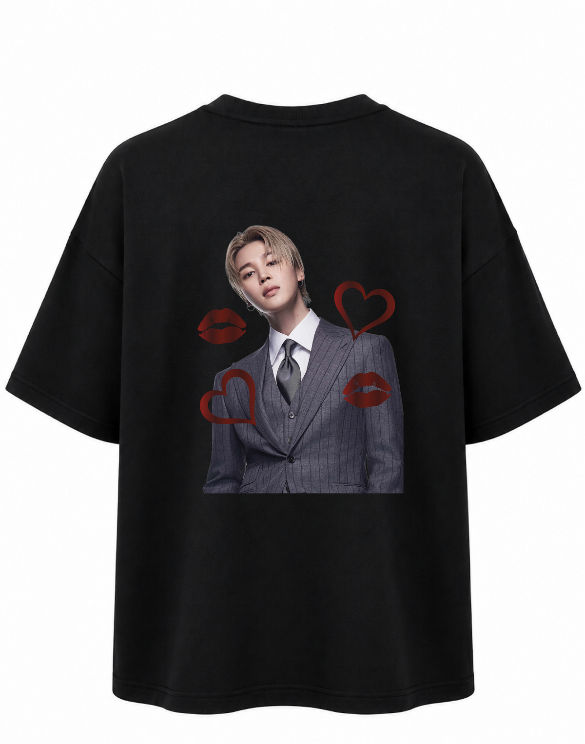 Camiseta Oversize NOMBRES BTS METALIZADO