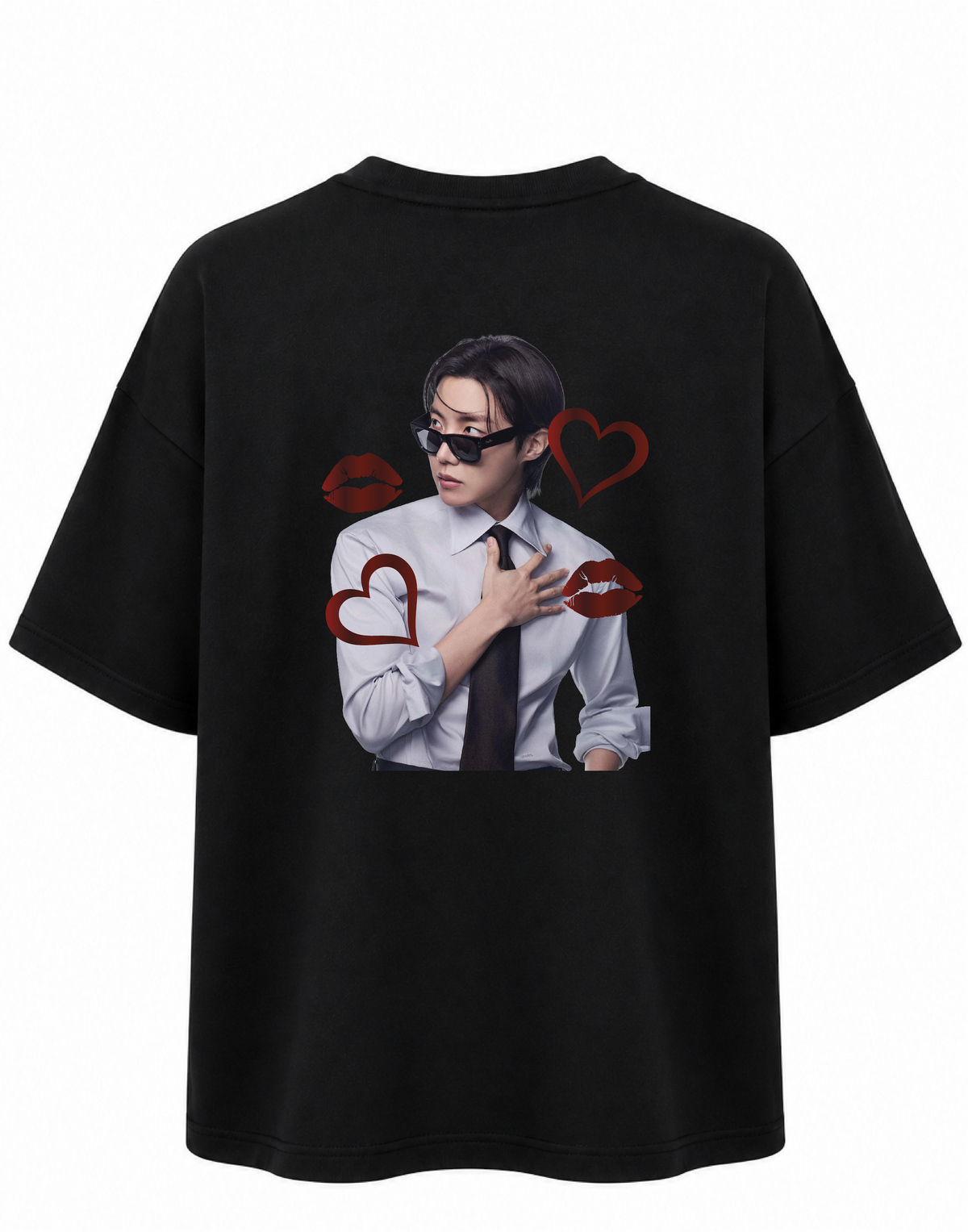 Camiseta Oversize NOMBRES BTS METALIZADO