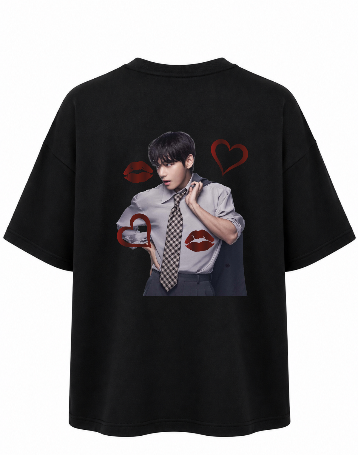 Camiseta Oversize NOMBRES BTS METALIZADO