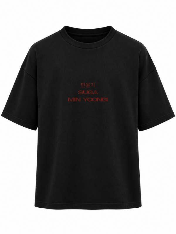 Camiseta Oversize YOONGI METALIZADO