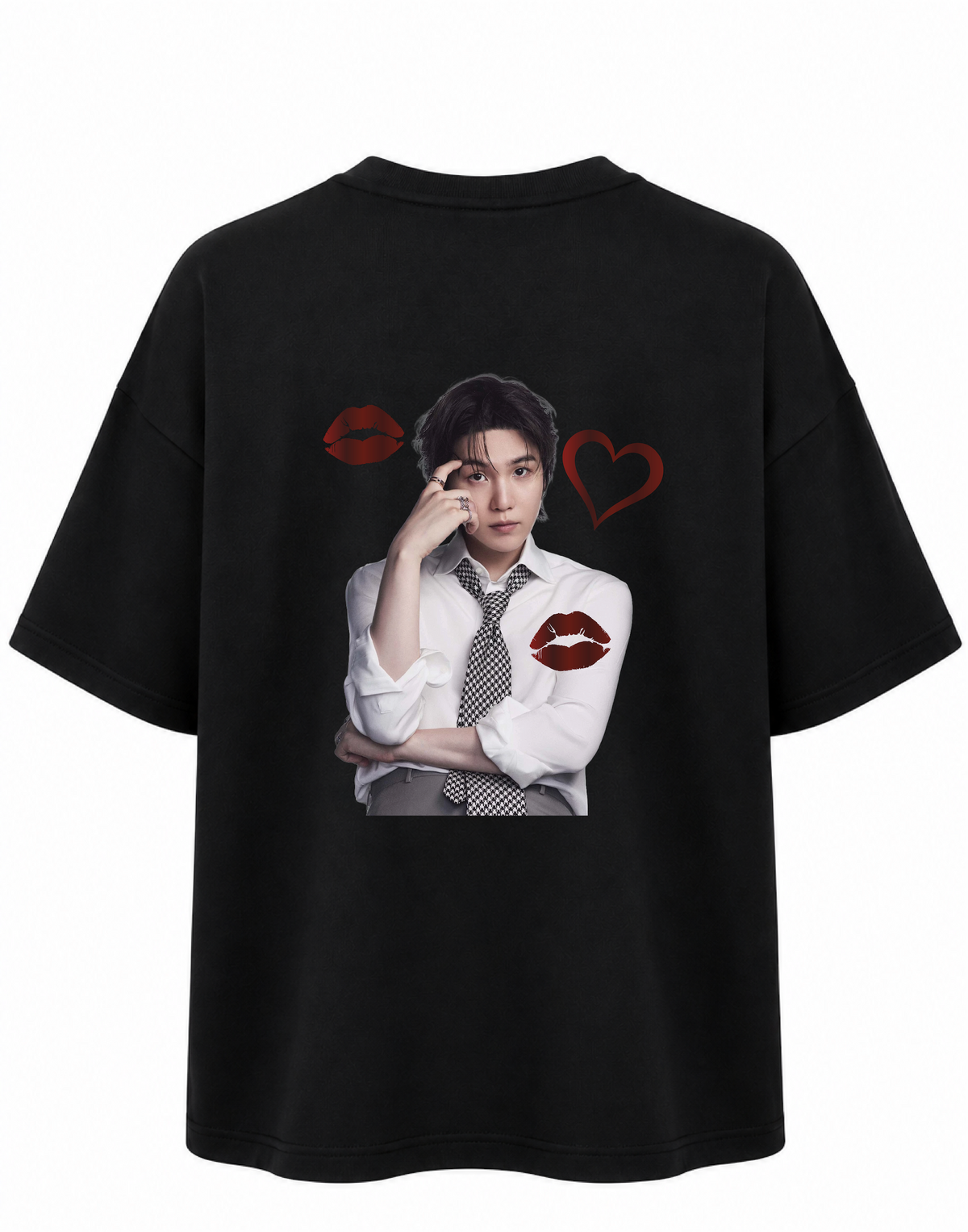 Camiseta Oversize NOMBRES BTS METALIZADO