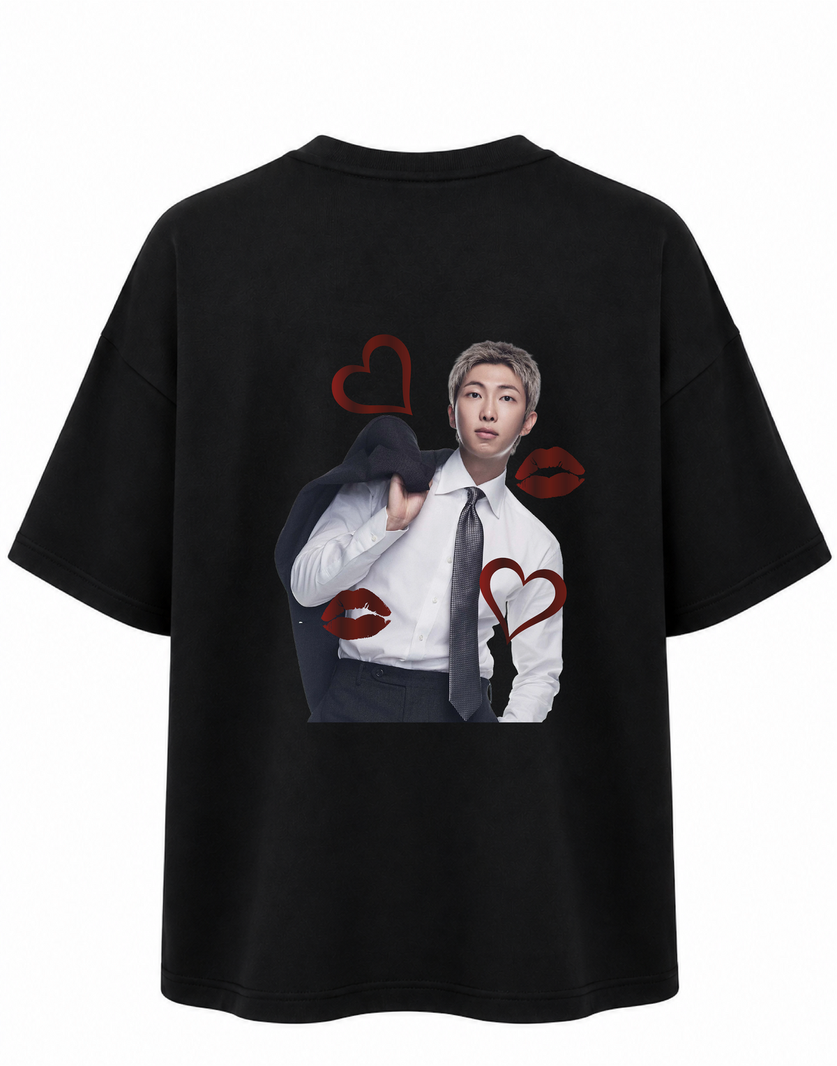 Camiseta Oversize NOMBRES BTS METALIZADO
